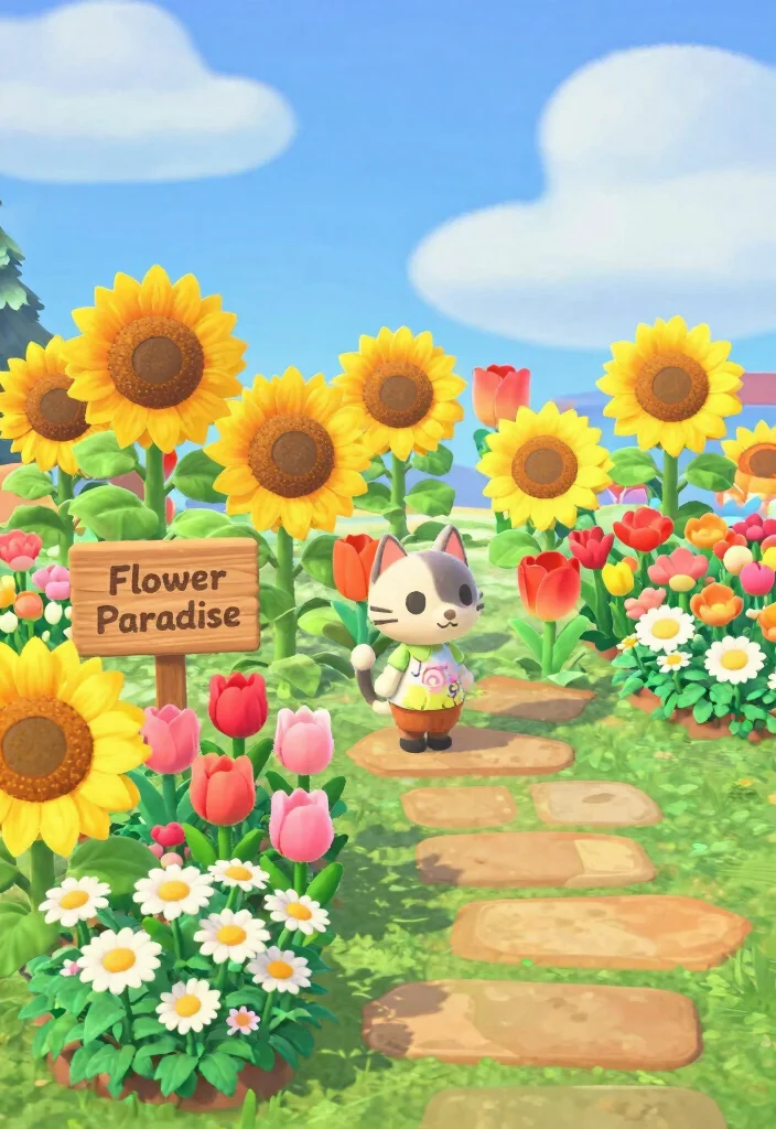 14 Animal Crossing Front Yard Ideas to Inspire Your Island 1 14 Animal Crossing Front Yard Ideas to Inspire Your Island - 1. The Flower Paradise 1
