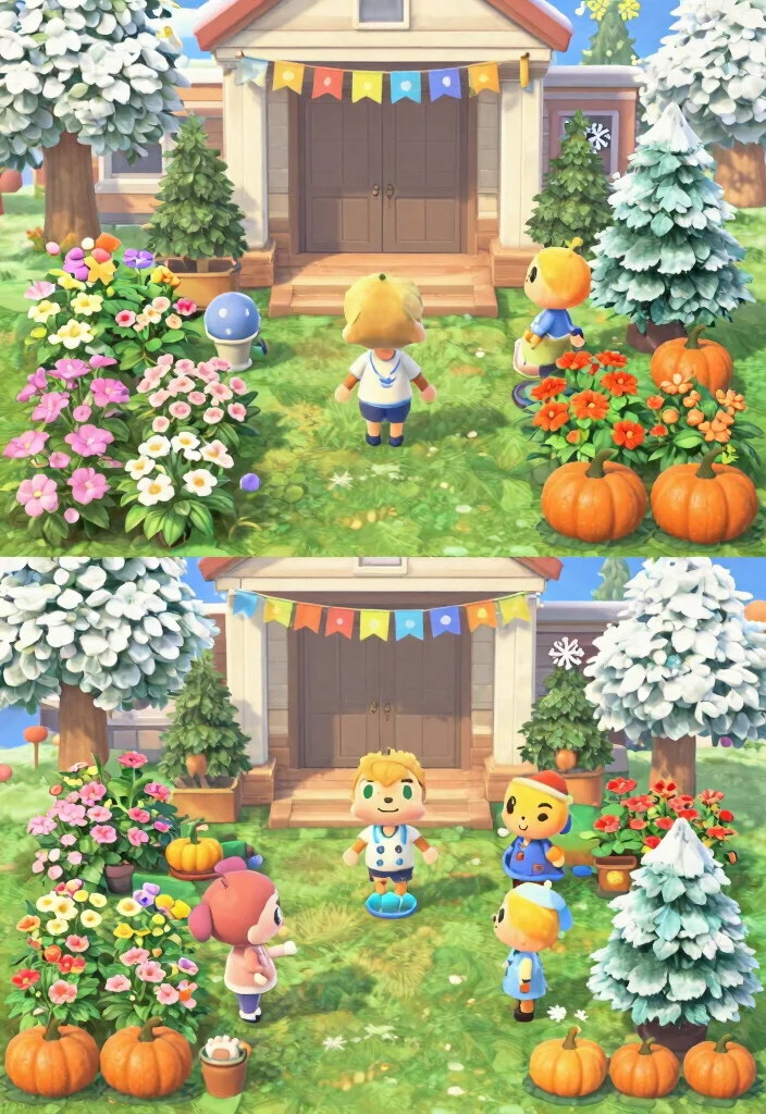 14 Animal Crossing Front Yard Ideas to Inspire Your Island 50 14 Animal Crossing Front Yard Ideas to Inspire Your Island - 10. Seasonal Theme Gardens 1