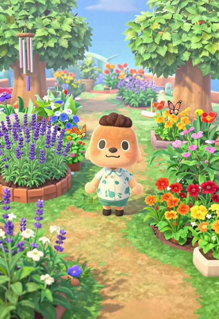 14 Animal Crossing Front Yard Ideas to Inspire Your Island 63 14 Animal Crossing Front Yard Ideas to Inspire Your Island - 13. Sensory Garden Experience 1