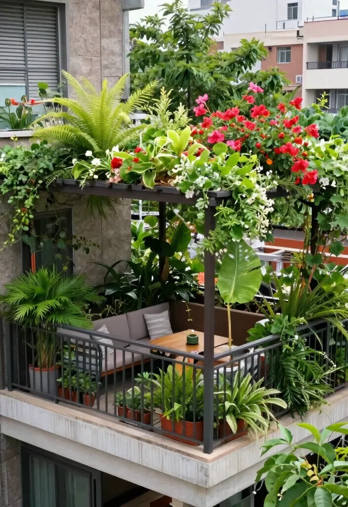14 Balcony Pergola Ideas for Shade & Style - 11. Green Roof Pergola 1
