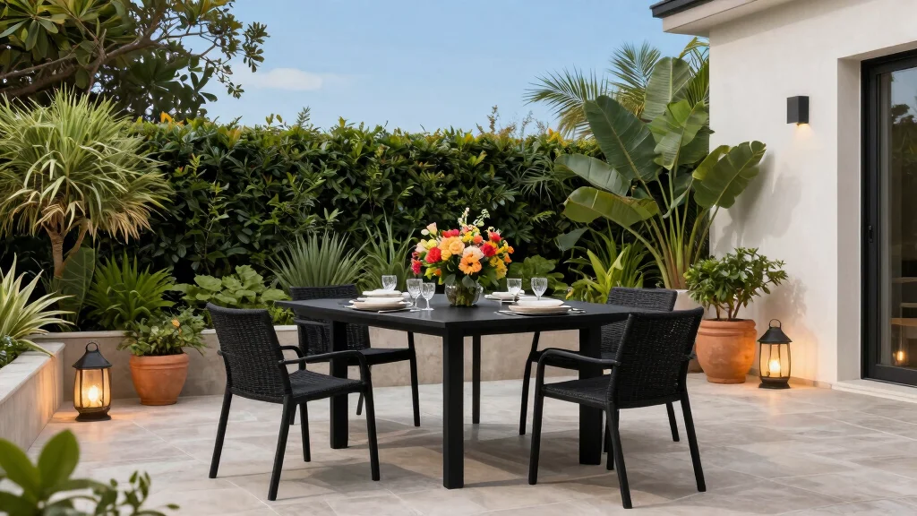 14 Black Patio Furniture Ideas That Look Sleek & Chic
