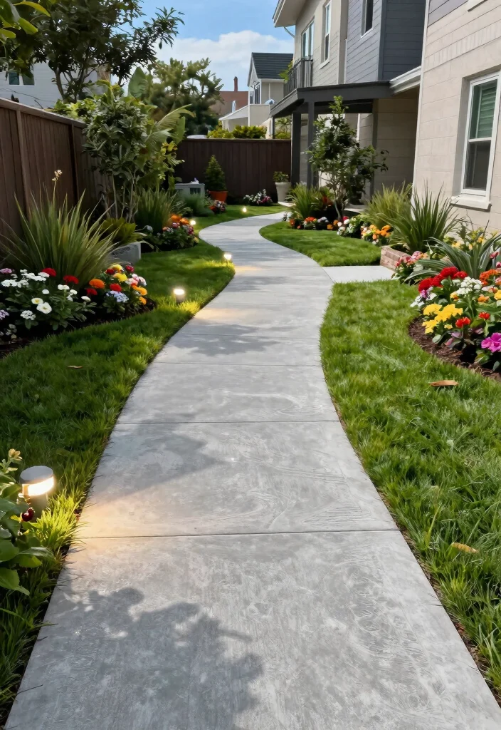 14 Concrete Backyard Ideas That Look Modern & Stylish 1 14 Concrete Backyard Ideas That Look Modern & Stylish - 1. Concrete Pathways 1