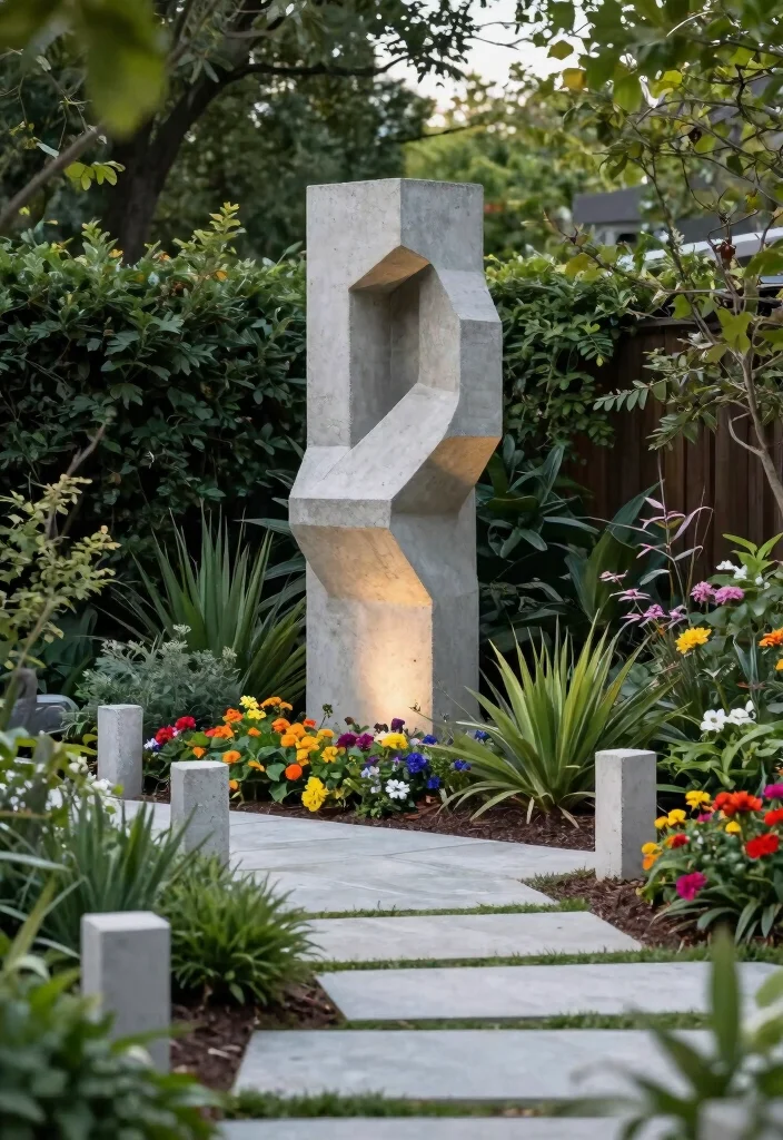 14 Concrete Backyard Ideas That Look Modern & Stylish 50 14 Concrete Backyard Ideas That Look Modern & Stylish - 10. Concrete Sculpture and Art 1