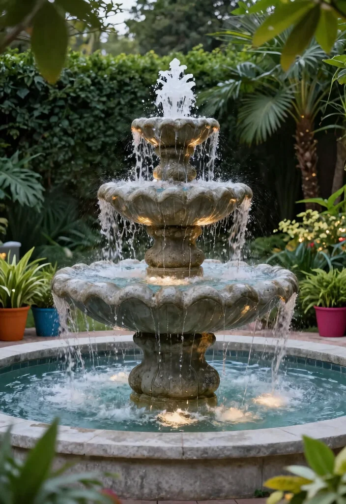 14 Concrete Backyard Ideas That Look Modern & Stylish 27 14 Concrete Backyard Ideas That Look Modern & Stylish - 7. Concrete Water Features 1