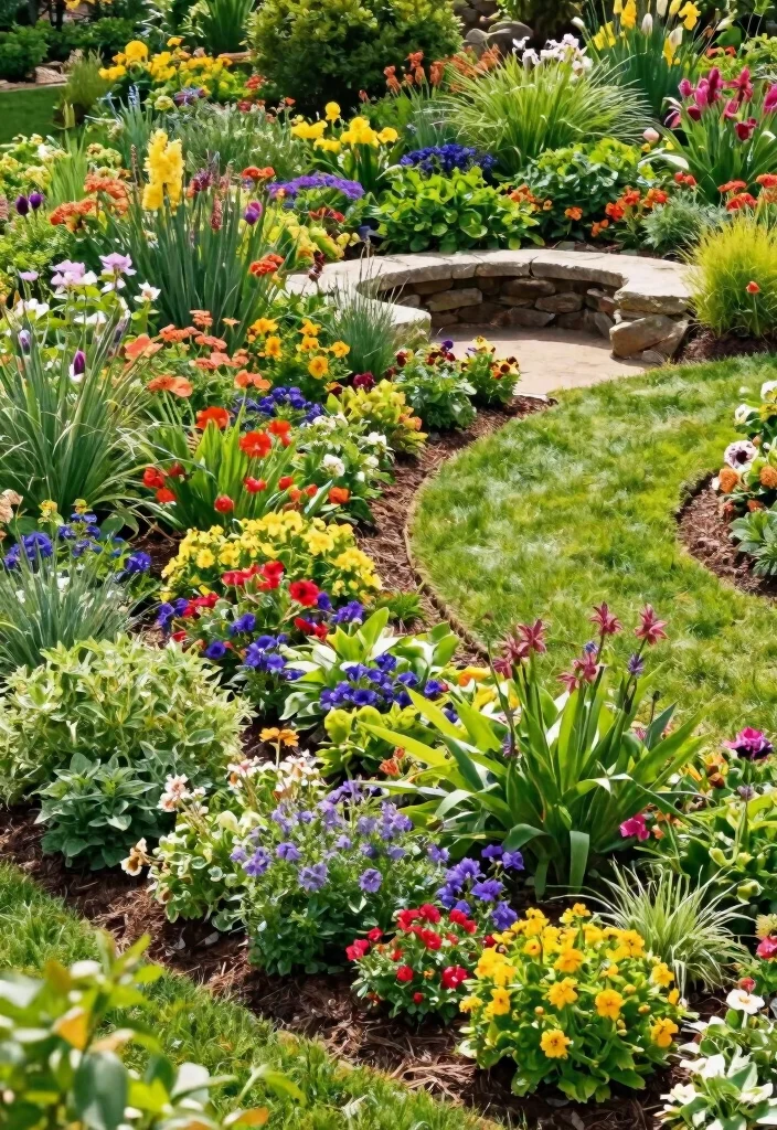 14 Curved Patio Ideas That Add Soft 13 14 Curved Patio Ideas That Add Soft - 3. Flowing Garden Beds 1