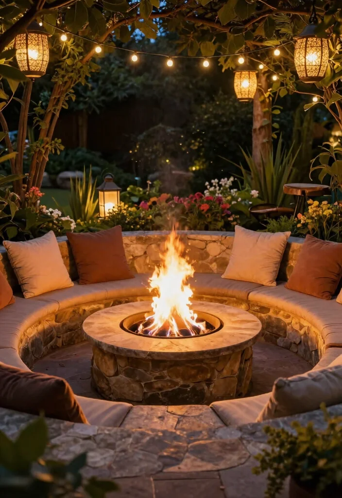 14 Curved Patio Ideas That Add Soft 14 14 Curved Patio Ideas That Add Soft - 4. Circular Fire Pits 1
