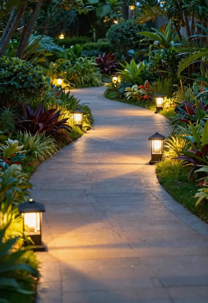 14 Curved Patio Ideas That Add Soft 15 14 Curved Patio Ideas That Add Soft - 5. Curved Pathway Lighting 1