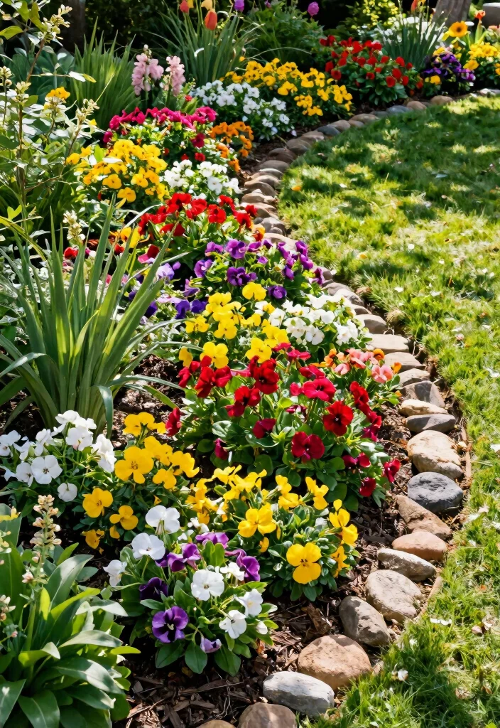 14 Curved Patio Ideas That Add Soft 28 14 Curved Patio Ideas That Add Soft - 8. Curved Flower Borders 1