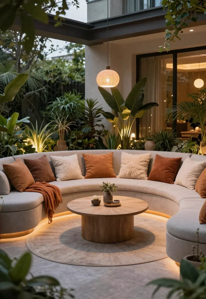 14 Curved Patio Ideas That Add Soft 39 14 Curved Patio Ideas That Add Soft - 9. Curved Seating Areas 1