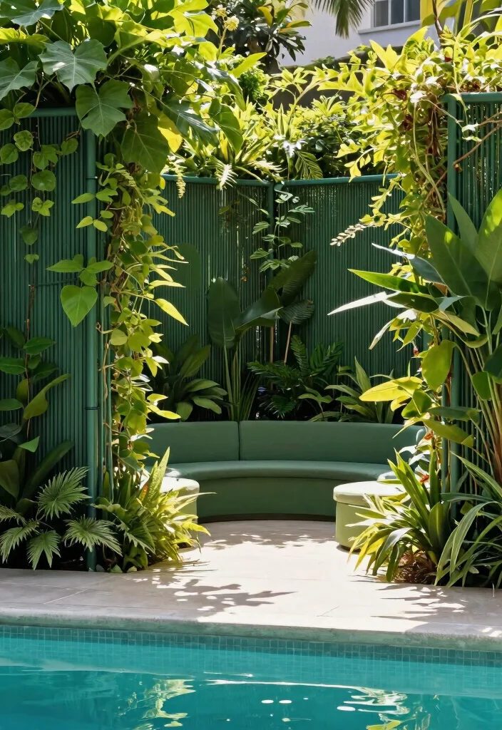 14 Pool Fence Ideas Australia Homeowners Are Choosing 51 14 Pool Fence Ideas Australia Homeowners Are Choosing - 11. Innovative Green Fencing 1