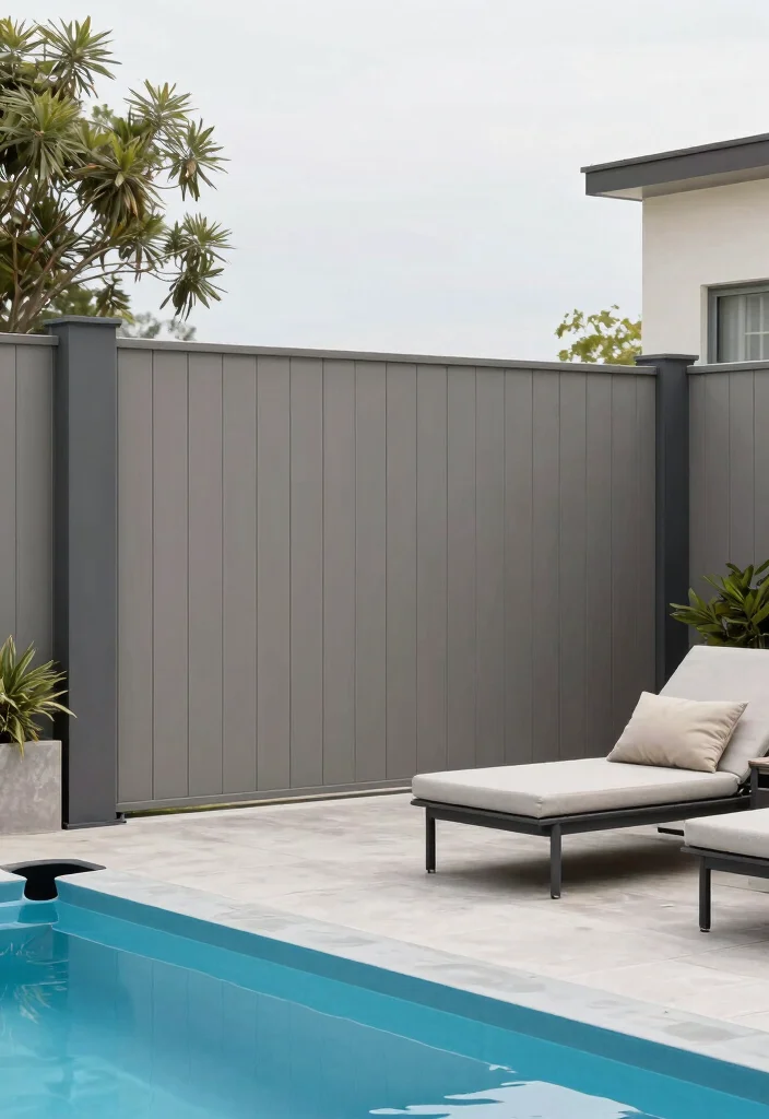 14 Pool Fence Ideas Australia Homeowners Are Choosing 62 14 Pool Fence Ideas Australia Homeowners Are Choosing - 12. Chic Prefab Fencing 1