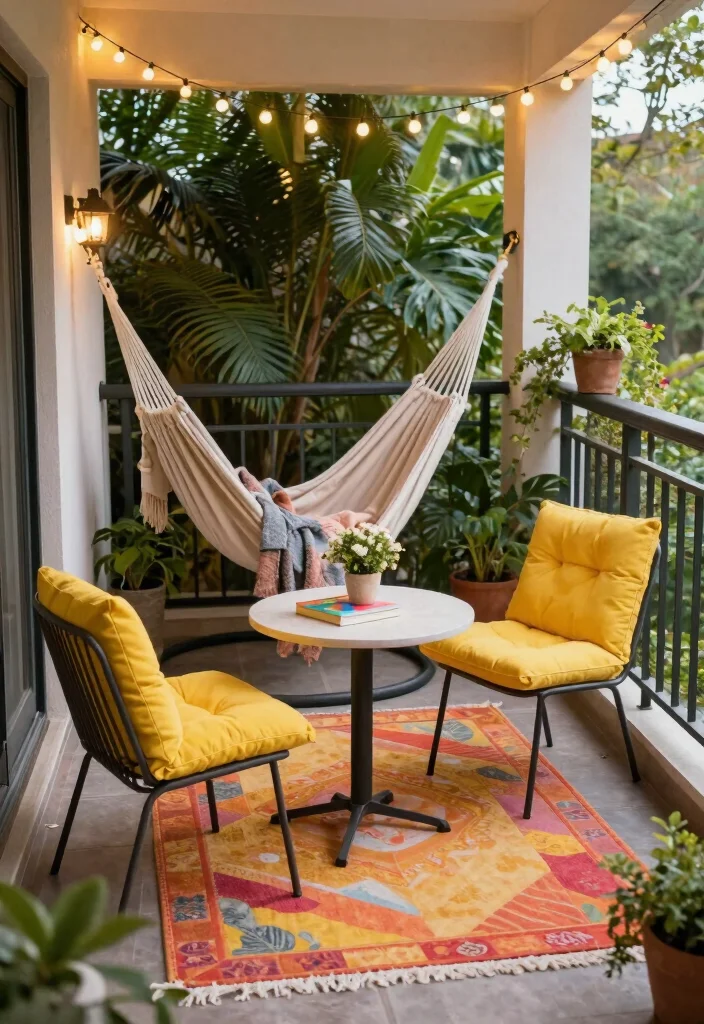 14 Room Balcony Ideas That Feel Cozy & Bright 2 14 Room Balcony Ideas That Feel Cozy & Bright - 2. Cozy Seating Nook 1