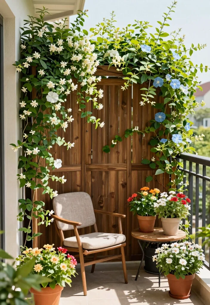 14 Room Balcony Ideas That Feel Cozy & Bright 25 14 Room Balcony Ideas That Feel Cozy & Bright - 5. Privacy Screens with Plants 1