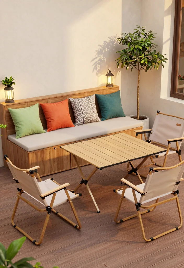 14 Small Deck Decorating Ideas That Feel Big on Style 3 14 Small Deck Decorating Ideas That Feel Big on Style - 3. Multi-Functional Furniture 1