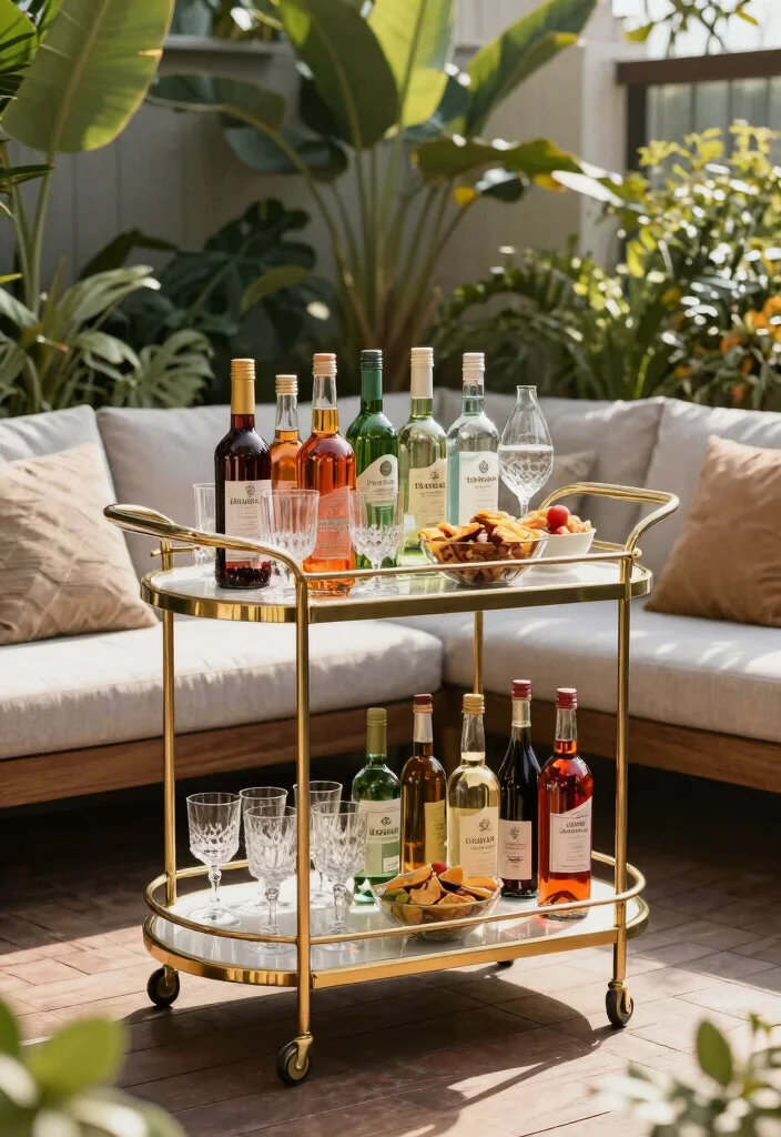 14 Small Deck Decorating Ideas That Feel Big on Style 49 14 Small Deck Decorating Ideas That Feel Big on Style - 9. Mini Bar Setup 1
