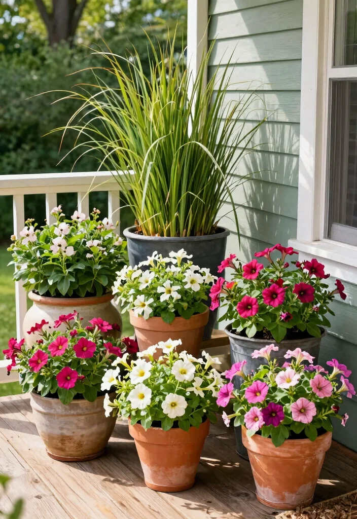 14 Summer Front Porch Ideas for a Bright Seasonal Refresh 1 14 Summer Front Porch Ideas for a Bright Seasonal Refresh - 1. Lush Container Gardens 1
