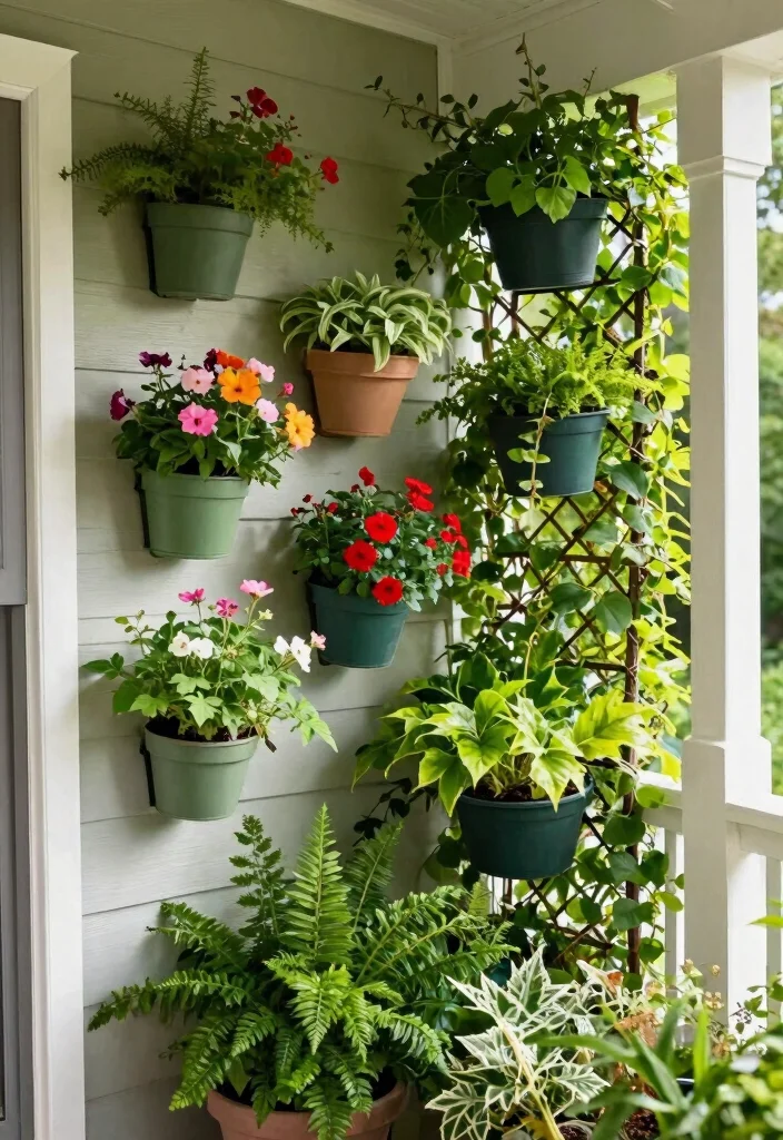 14 Uncovered Front Porch Ideas That Feel Open & Airy 12 14 Uncovered Front Porch Ideas That Feel Open & Airy - 2. Vertical Gardens 1