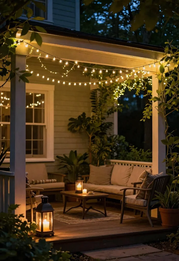 14 Uncovered Front Porch Ideas That Feel Open & Airy 34 14 Uncovered Front Porch Ideas That Feel Open & Airy - 4. String Lights for Warmth 1