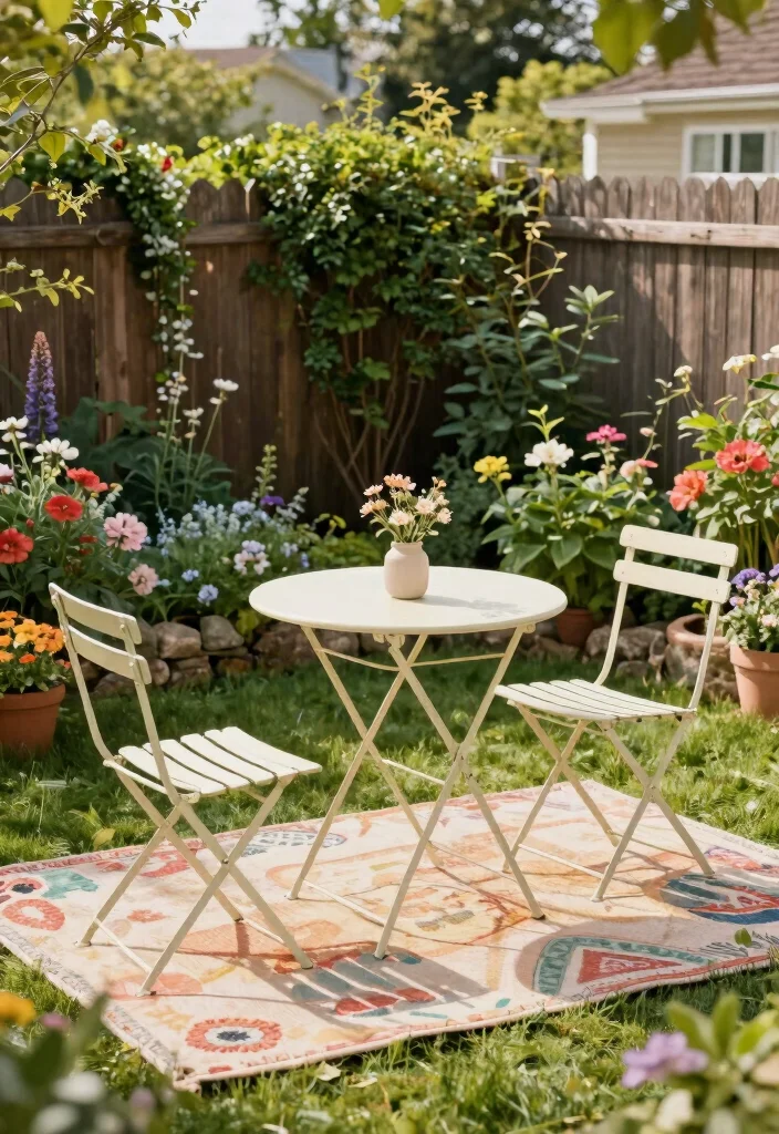 15 Backyard Layout Ideas That Maximize Space Beautifully 52 15 Backyard Layout Ideas That Maximize Space Beautifully - 12. Small Garden Furniture for Space-Saving Solutions 1