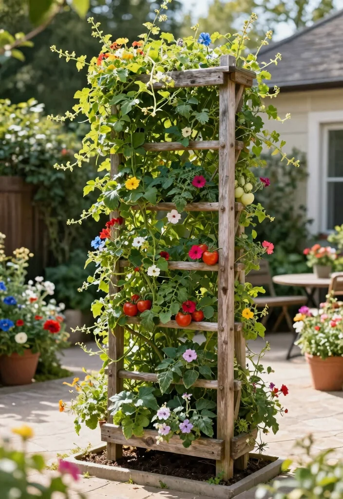 15 Backyard Layout Ideas That Maximize Space Beautifully 3 15 Backyard Layout Ideas That Maximize Space Beautifully - 3. Vertical Garden Trellises for Climbing Plants 1