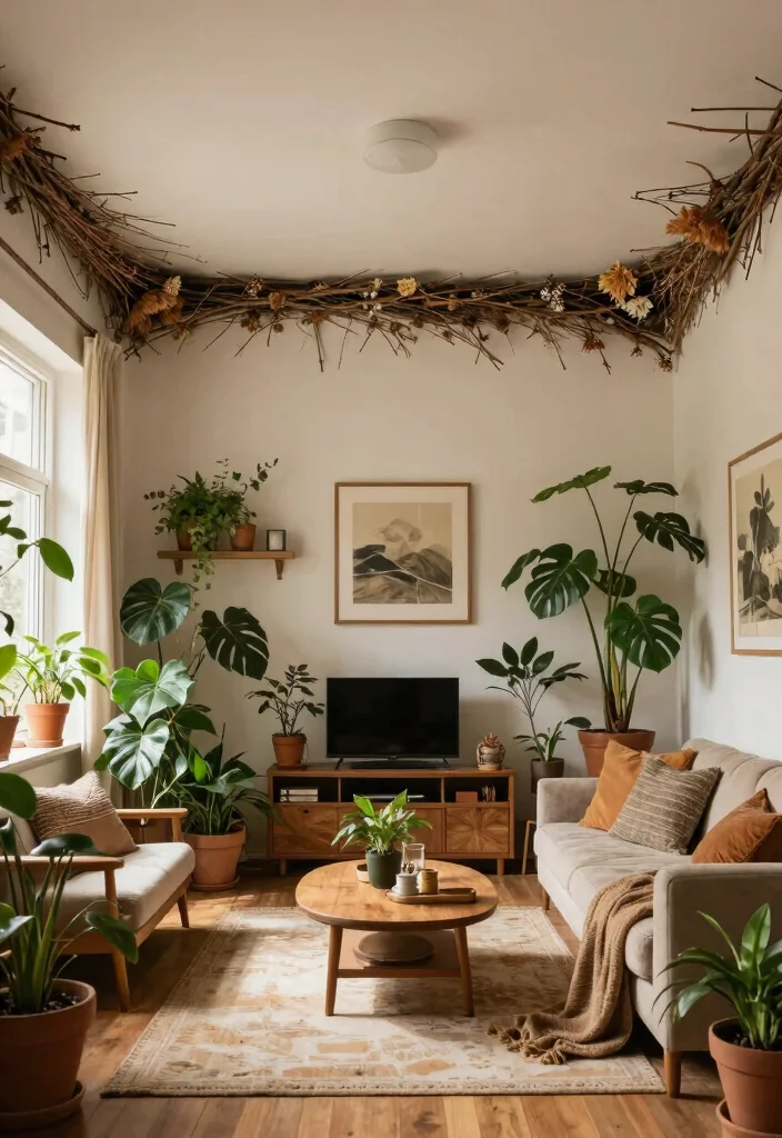 15 Ceiling Border Ideas That Instantly Elevate Any Room - 11. Nature-Inspired Borders 1