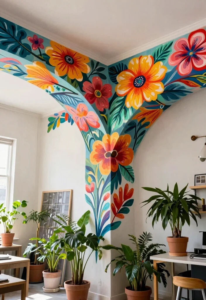 15 Ceiling Border Ideas That Instantly Elevate Any Room - 14. Artistic Murals 1