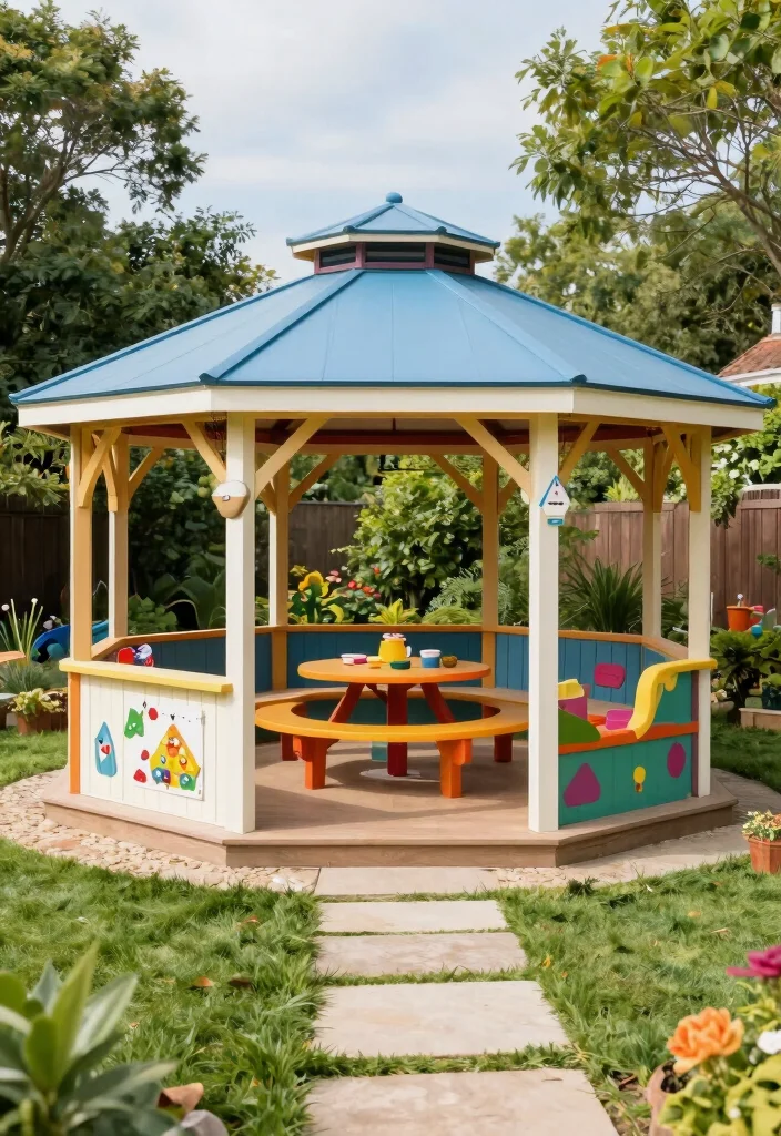 15 Gazebo Ideas Backyard Outdoor Lovers Will Adore - 14. Family-Friendly Gazebo 1