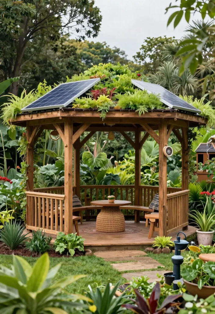15 Gazebo Ideas Backyard Outdoor Lovers Will Adore - 15. Sustainable Eco-Gazebo 1