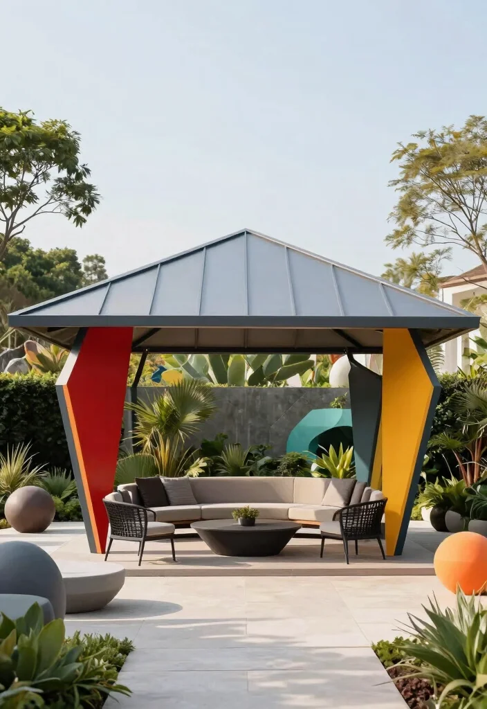 15 Gazebo Ideas Backyard Outdoor Lovers Will Adore - 6. Geometric Gazebo Design 1