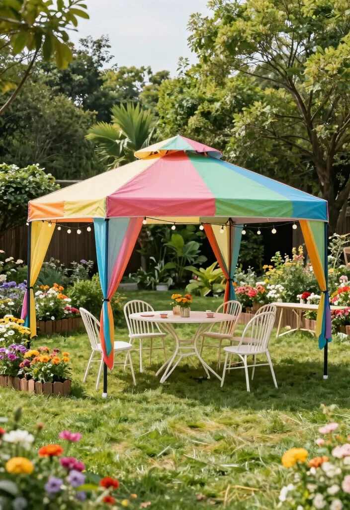 15 Gazebo Ideas Backyard Outdoor Lovers Will Adore - 7. Portable Gazebo for Flexibility 1