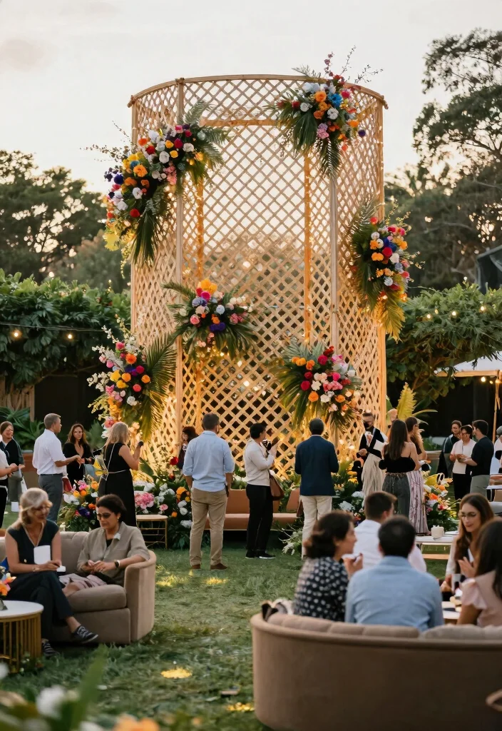 15 Lattice Fence Ideas That Add Charm & Privacy 54 15 Lattice Fence Ideas That Add Charm & Privacy - 14. Lattice Backdrops for Outdoor Events 1