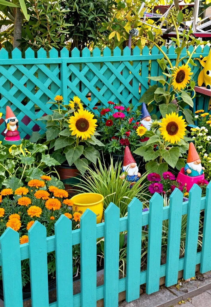 15 Lattice Fence Ideas That Add Charm & Privacy 4 15 Lattice Fence Ideas That Add Charm & Privacy - 4. Colorful Painted Lattice 1