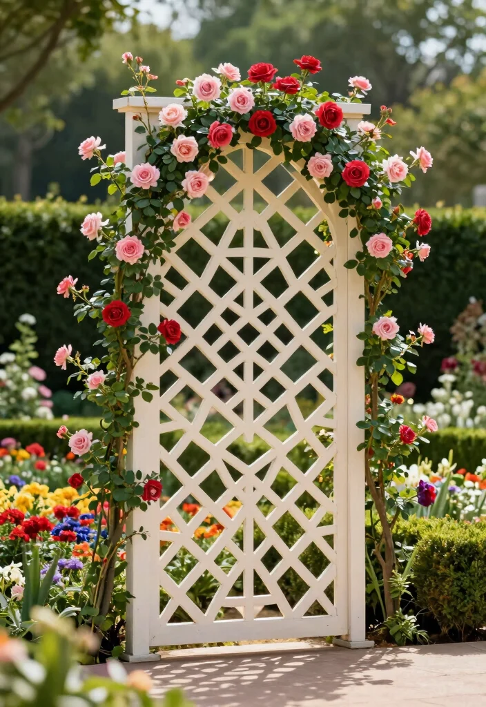 15 Lattice Fence Ideas That Add Charm & Privacy 6 15 Lattice Fence Ideas That Add Charm & Privacy - 6. Decorative Lattice Panels 1