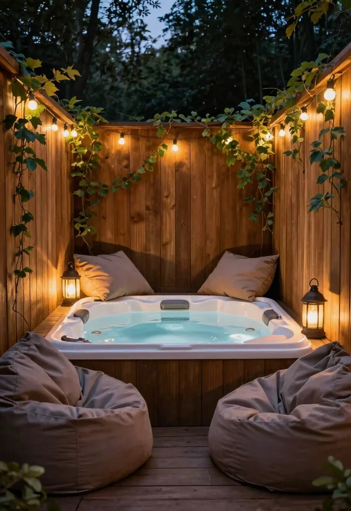15 Outdoor Hot Tub Ideas That Feel Like a Private Spa 35 15 Outdoor Hot Tub Ideas That Feel Like a Private Spa - 5. Cozy Enclosed Nook 1