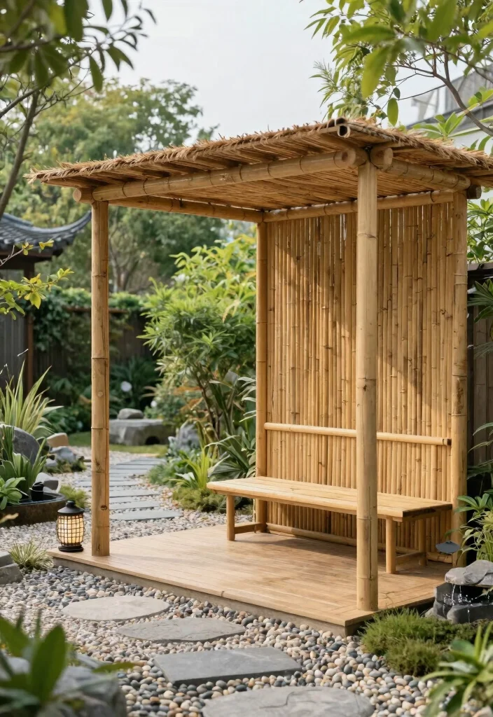 15 Patio Pergola Ideas for Stylish Outdoor Shade 41 15 Patio Pergola Ideas for Stylish Outdoor Shade - 11. Minimalist Zen Pergola 1