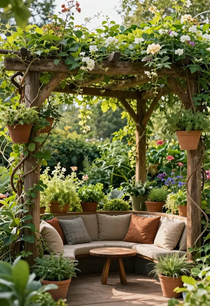 15 Patio Pergola Ideas for Stylish Outdoor Shade 52 15 Patio Pergola Ideas for Stylish Outdoor Shade - 12. Biophilic Design Pergola 1