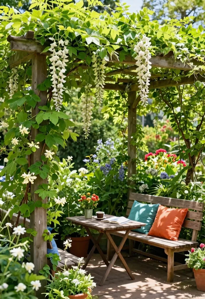 15 Pergola Roofing Ideas That Add Shade & Style 1 15 Pergola Roofing Ideas That Add Shade & Style - 1. Lush Greenery Canopy 1