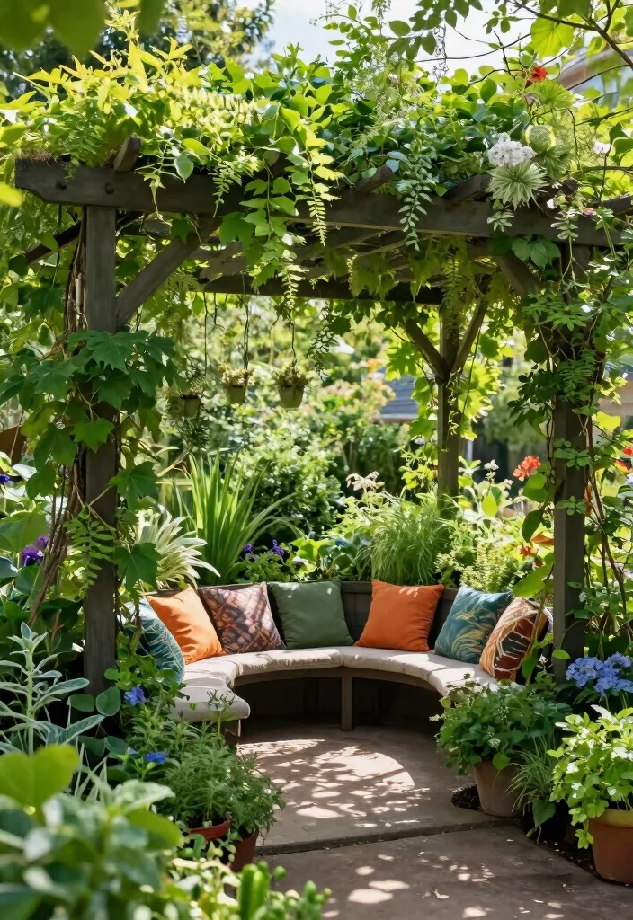 15 Pergola Roofing Ideas That Add Shade & Style 27 15 Pergola Roofing Ideas That Add Shade & Style - 7. Green Roof Pergola 1