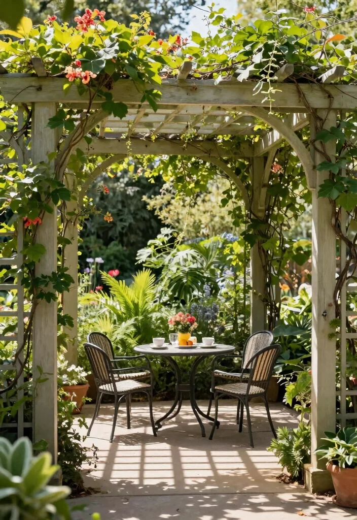 15 Pergola Roofing Ideas That Add Shade & Style 29 15 Pergola Roofing Ideas That Add Shade & Style - 9. Trellis-Style Pergola 1