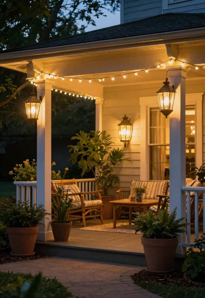 15 Simple Front Porch Ideas That Still Look Stunning 25 15 Simple Front Porch Ideas That Still Look Stunning - 5. Brighten Up with Lighting 1