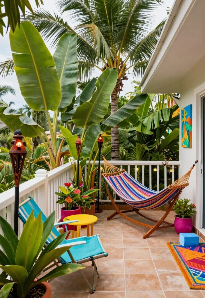 15 Sims 4 Balcony Ideas to Level Up Your Build 49 15 Sims 4 Balcony Ideas to Level Up Your Build - 9. Tropical Paradise 1