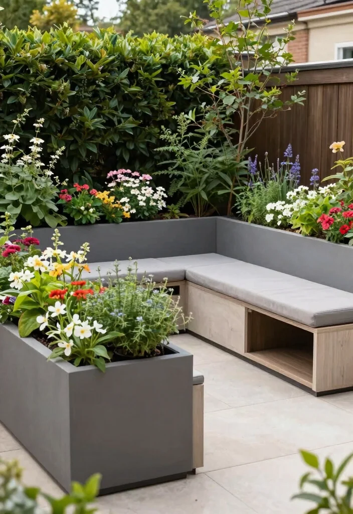 15 Terrace Storage Ideas That Maximize Small Spaces 53 15 Terrace Storage Ideas That Maximize Small Spaces - 13. Built-In Planter Boxes 1