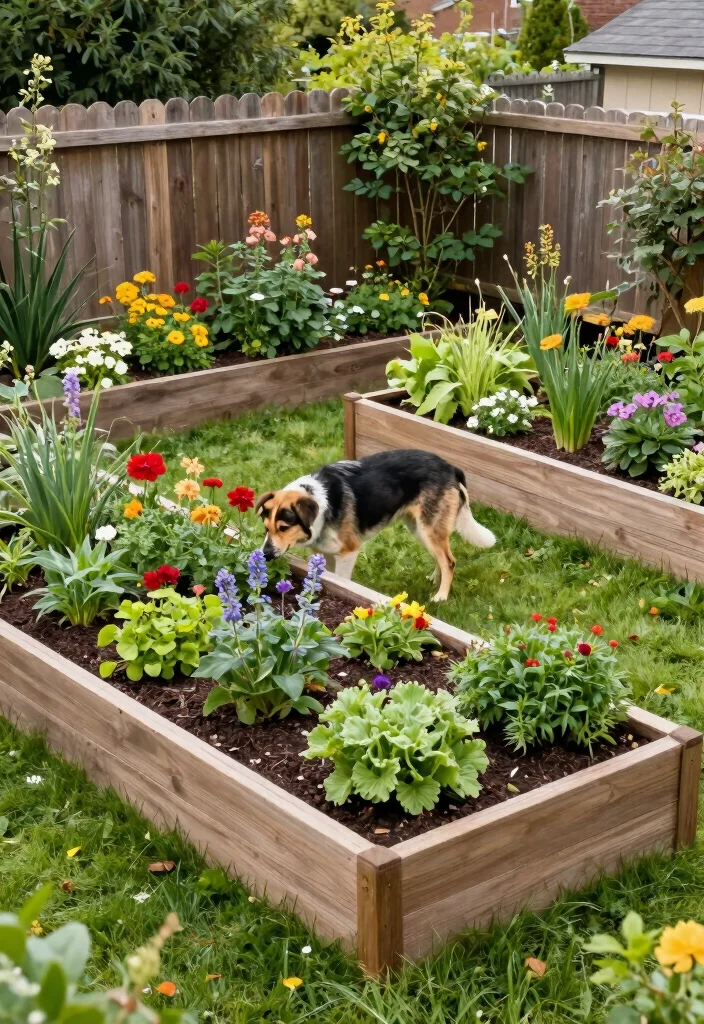 16 Backyard Fence Ideas for Dogs That Are Safe & Stylish - 9. Raised Garden Beds with Fencing 1