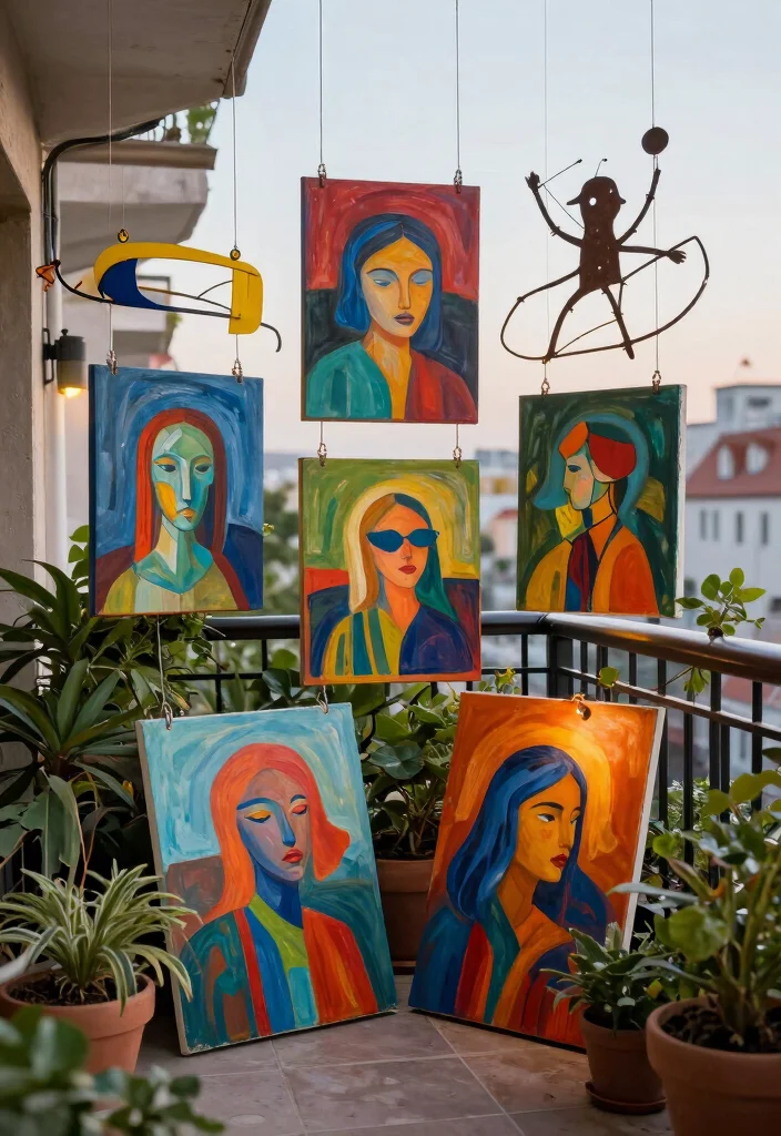 16 Balcony Decor Ideas for Apartments That Look Pinterest Perfect - 15. Outdoor Artwork 1