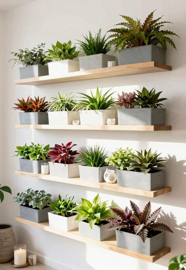 16 Box Planter Ideas That Elevate Your Garden Design - 16. Floating Shelves with Planters 1