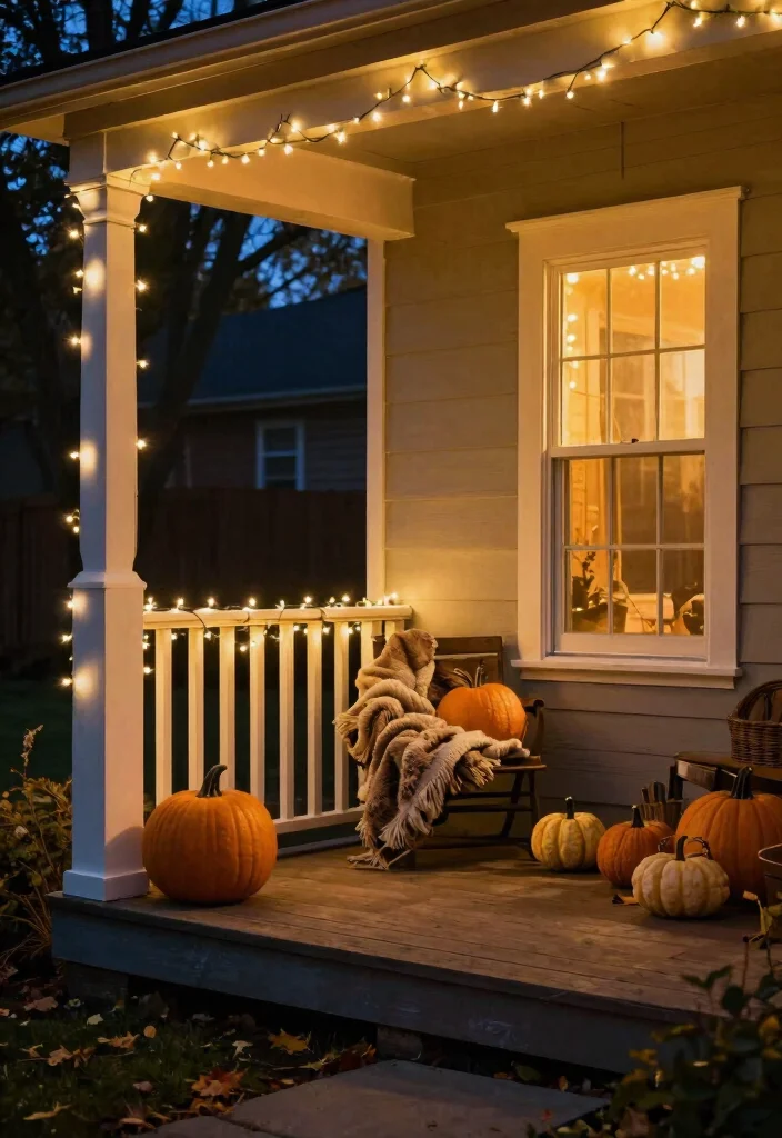 16 Cheap Fall Porch Decor Ideas That Look Luxe 50 16 Cheap Fall Porch Decor Ideas That Look Luxe - 10. Fairy Lights 1