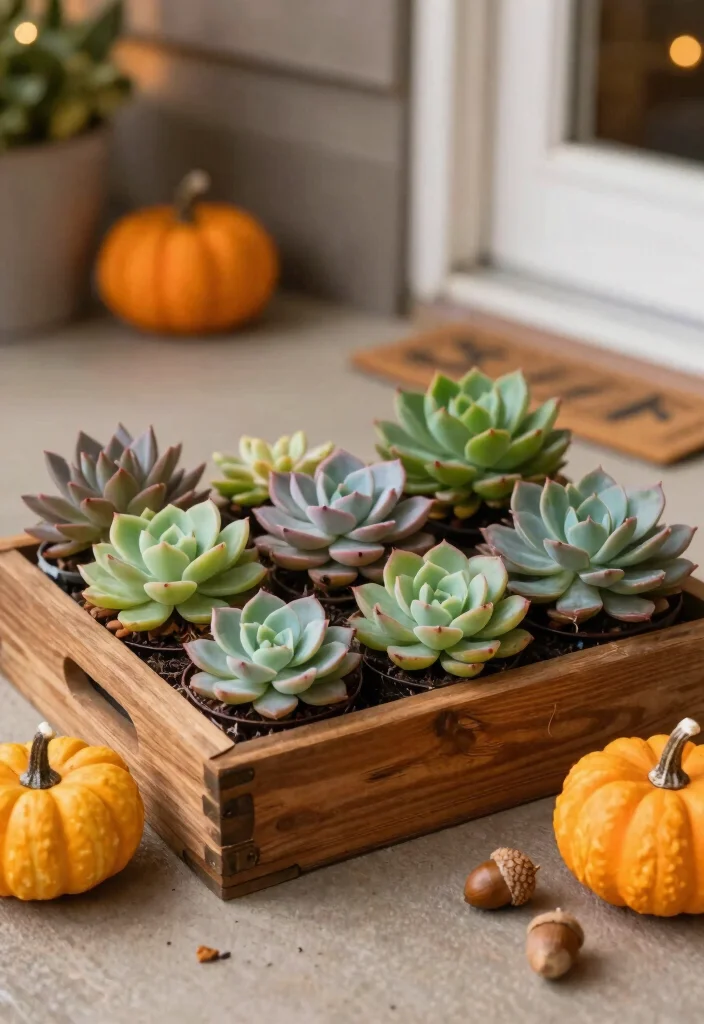 16 Cheap Fall Porch Decor Ideas That Look Luxe 51 16 Cheap Fall Porch Decor Ideas That Look Luxe - 11. DIY Succulent Displays 1