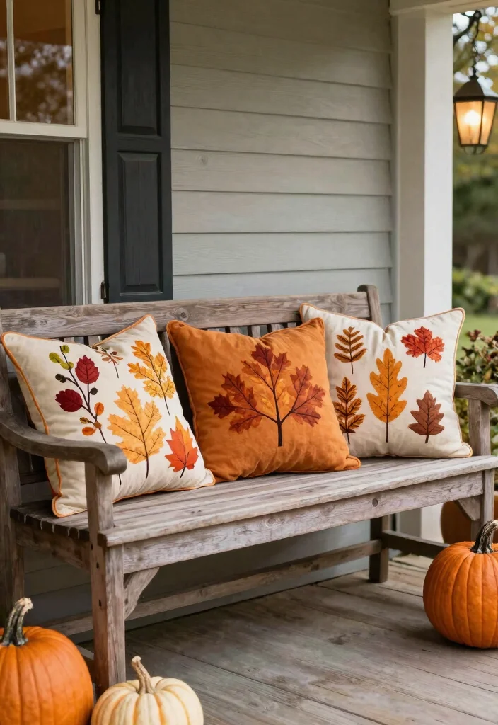 16 Cheap Fall Porch Decor Ideas That Look Luxe 52 16 Cheap Fall Porch Decor Ideas That Look Luxe - 12. Seasonal Throw Pillows 1