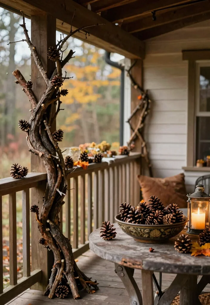 16 Cheap Fall Porch Decor Ideas That Look Luxe 65 16 Cheap Fall Porch Decor Ideas That Look Luxe - 15. Natural Elements 1