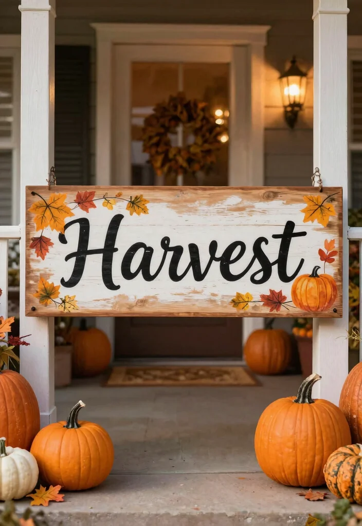 16 Cheap Fall Porch Decor Ideas That Look Luxe 49 16 Cheap Fall Porch Decor Ideas That Look Luxe - 9. Hand-Painted Signs 1